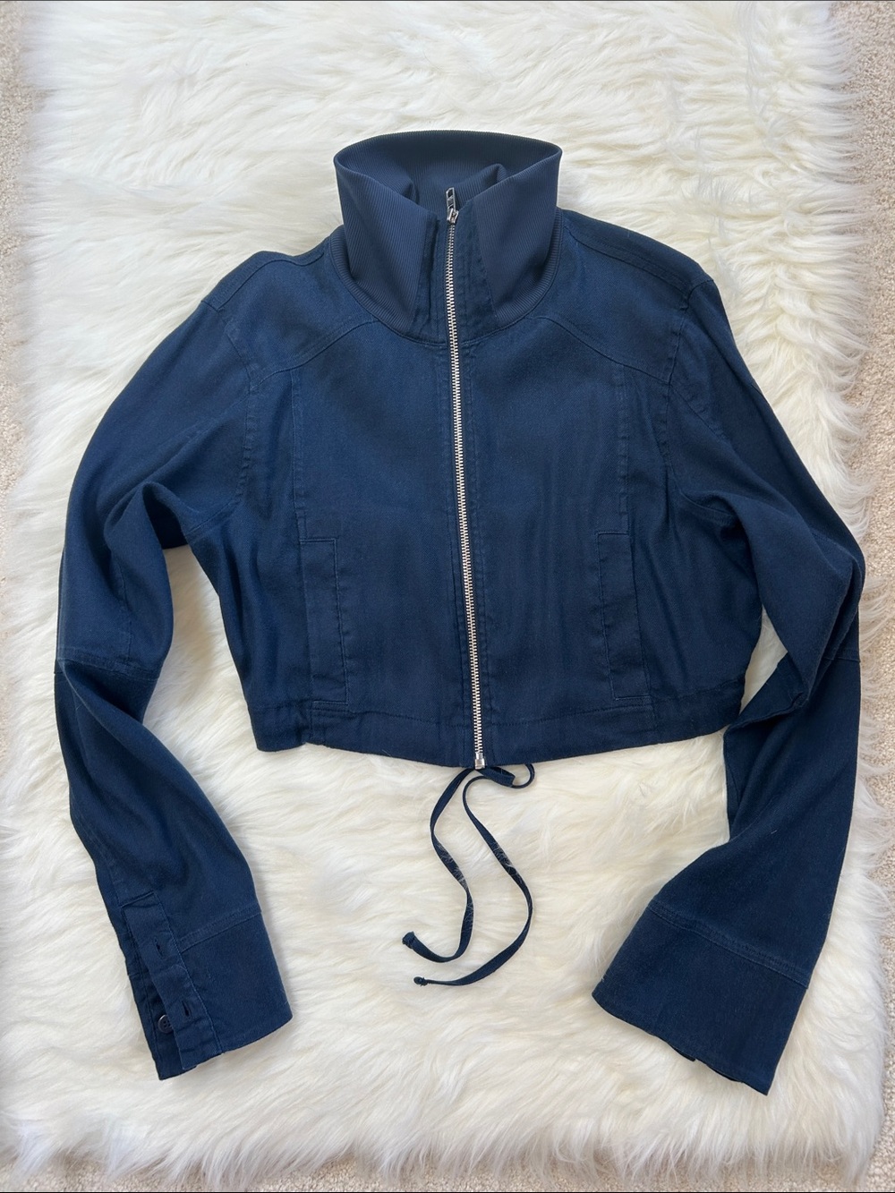 ALO Yoga Linen Cropped Getaway Jacket-EUC!!!